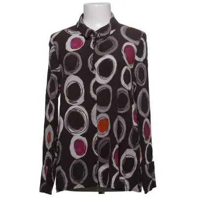 Bluse (Brun, Flerfarvet) fra Vetono Lyocell, Viscose