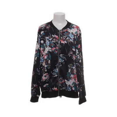 Bomber jacket (Black, Multicolored) from Shein Curve Elastane, Polyester