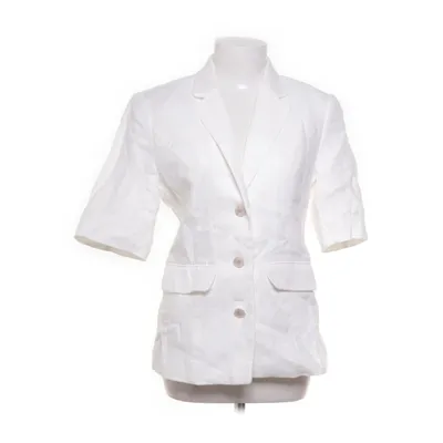 Blazer (White) from MSCH Copenhagen Linen, Polyester, Viscose