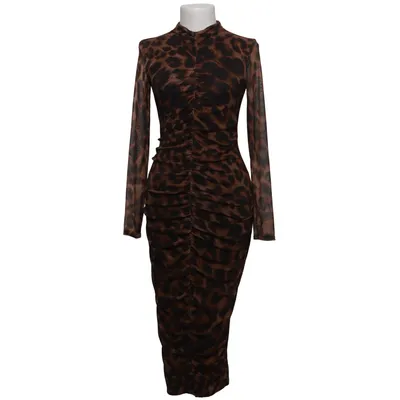 Maxi jurk (Bruin, Zwart) van PrettyLittleThing Elastaan, Polyester
