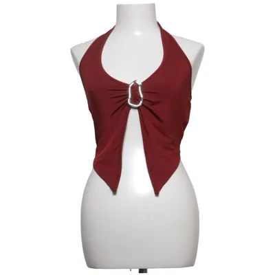 Halter neck top (Red) from Shein Elastane, Polyester