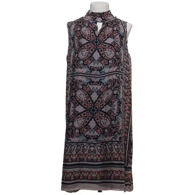 Jurk (Blauw, Oranje, Wit) van 123 Paris Polyester, Zijde