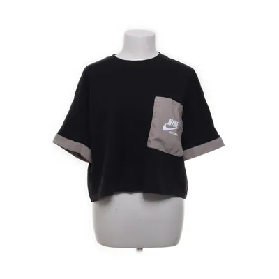 T-shirt (Sort, Beige) fra Nike Sportswear Bomuld
