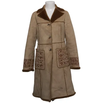Shearlingjakke (Beige, Brun) fra United Colors of Benetton Akryl, Polyester