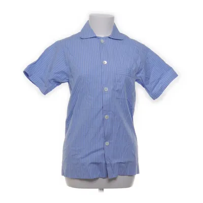 Short sleeve shirt (Blue, White) from Tekla Organic cotton