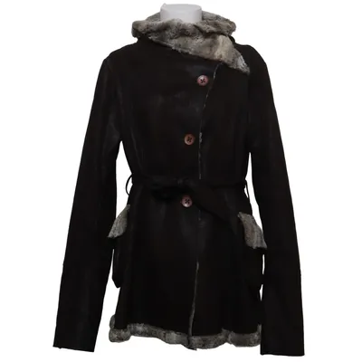 Shearling jacket (Brown, Beige) from Braun Polyester, Polyurethane