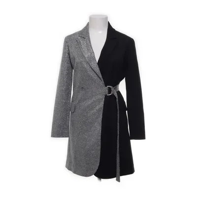 Robe portefeuille (Noir, Argent) de Just Woman Élasthane, Polyester