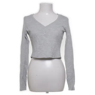 Långärmad t-shirt (Grå) från H&M Bomull, Viskos