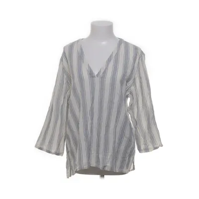 Blouse (White, Blue) from Atmosphere Cotton