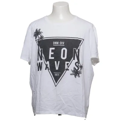 T-shirt (White, Black) from Angelo Litrico Cotton