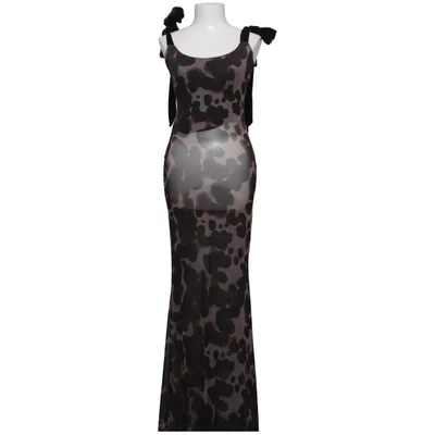 Maxi dress (Black, Brown) from ASOS Design Elastane, Polyester