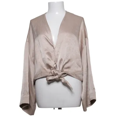 Slå-om bluse (Beige) fra Nanushka Acetat, Polyester