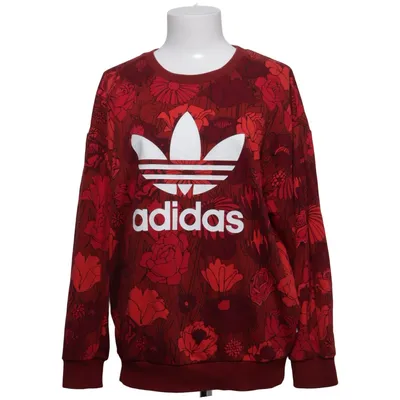 Collegetröja (Röd, Flerfärgad) från Adidas Bomull, Polyester