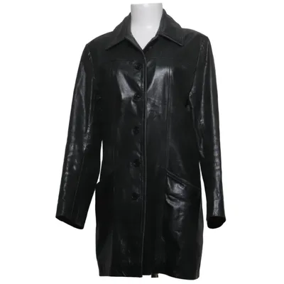 Veste longue en cuir (Noir) de Leather Legend Cuir