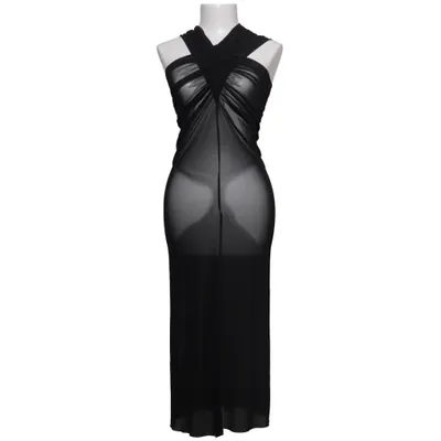 Robe longue (Noir) de Fashion Nova Élasthane, Polyester