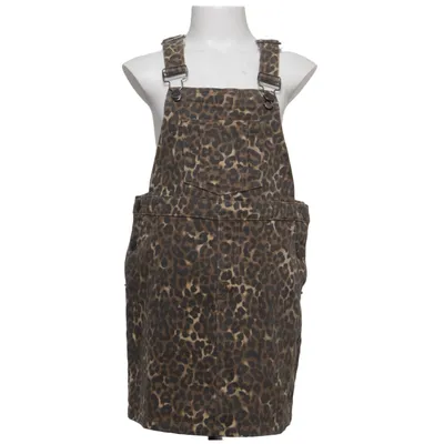 Dungaree dress (Brown, Black) from Uniq Cotton, Elastane
