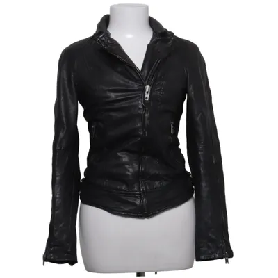 Bikerjack (Zwart) van Muubaa Katoen, Leer, Polyester