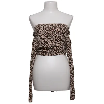 Top tube (Beige, Marron, Noir) de Bershka Élasthane, Viscose