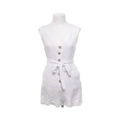 Jumpsuit (Wit) van Mango Casual Linnen, Viscose