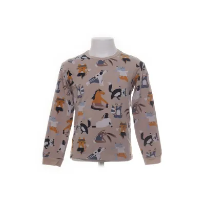 Långärmad t-shirt (Beige, Flerfärgad) från Polarn O. Pyret Elastan, Ekologisk bomull