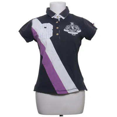 Poloshirt (Zwart, Lila, Wit) van HV Polo Katoen, Elastaan