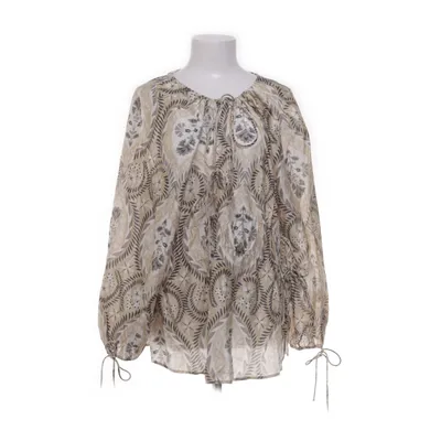 Bluse (Beige, Flerfarvet) fra H&M Viscose, Polyester