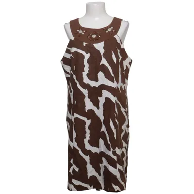 Klänning (Brun, Vit) från CeCe Linne, Polyester, Viskos