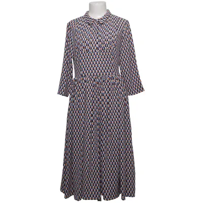 Blousejurk (Blauw, Oranje, Wit) van Fever London Katoen, Elastaan, Polyester