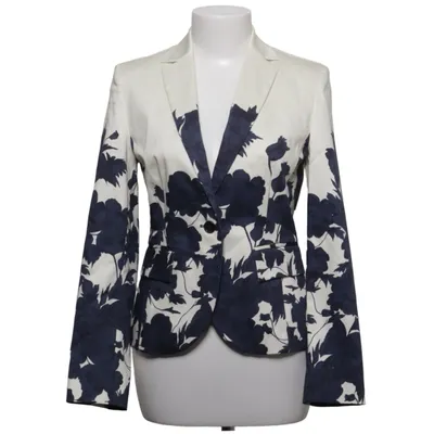 Blazer (Blau, Weiß) von St Emile Baumwolle, Elasthan, Viskose