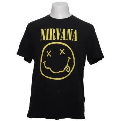 T-shirt (Noir, Jaune) de Nirvana Coton