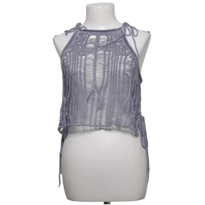 Crop top (Blauw) van H&M Studio Viscose, Katoen, Linnen