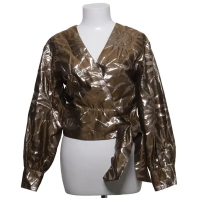 Slå-om bluse (Brun, Guld) fra Scotch & Soda Bomuld, Polyamid, Polyester, Viscose
