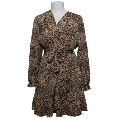 Wrap dress (Beige, Multicolored) from Papillonne Elastane, Polyester
