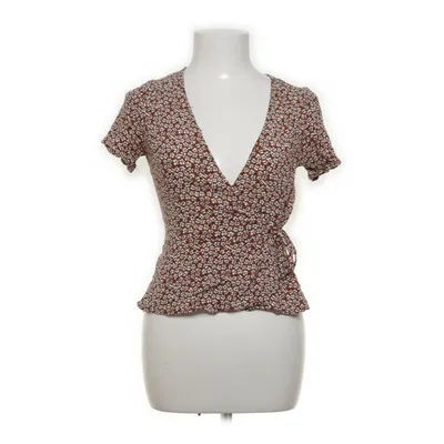 Slå-om top (Brun, Hvid, Flerfarvet) fra Mango Viscose