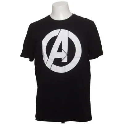 T-shirt (Svart, Vit) från Marvel Avengers Bomull, Elastan