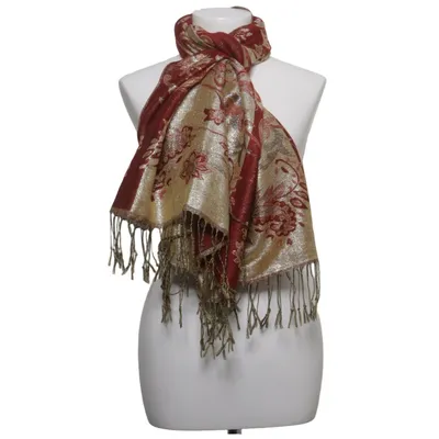 Scarf (Red, Gold) from Pashmina Silk