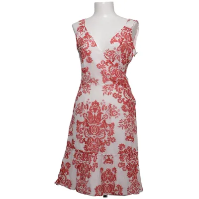Klänning (Röd, Vit) från Massimo Dutti Woman Bomull, Silke