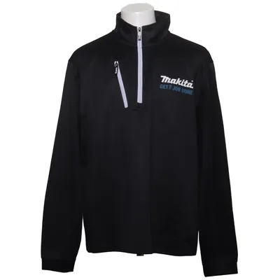 Fleecetrøje (Sort) fra Makita Bomuld, Polyester
