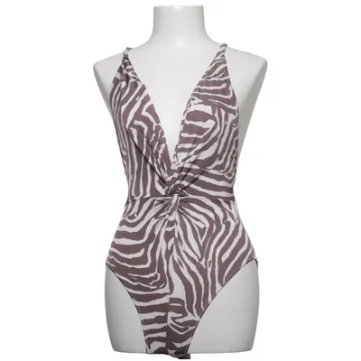 Swimsuit (Brown, White) from Pistol Panties Elastane, Polyamide