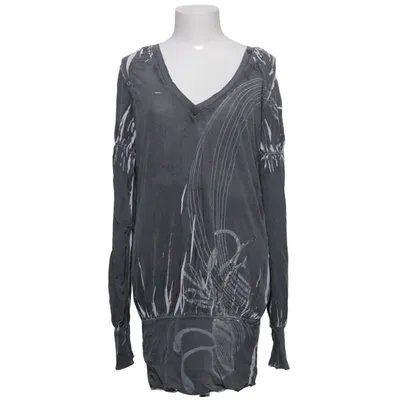 T-shirt à manches longues (Gris, Blanc) de Diesel Coton, Élasthane