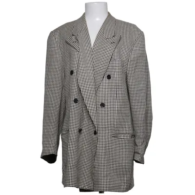 Blazer (Black, White) from Gino Marcello Polyester, Silk, Viscose, Wool