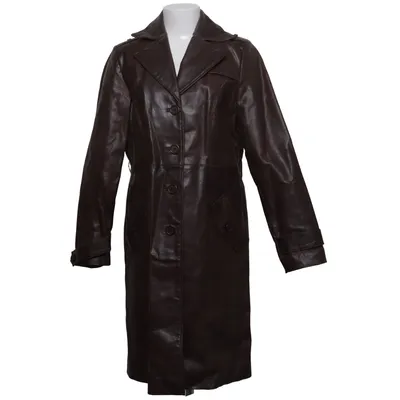 Læderfrakke (Brun) fra Milla Læder, Polyester