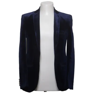 Blazer (Bleu) de Diplomat Polyester, Viscose, Laine