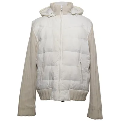 Donsjack (Wit, Beige) van Jack & Jones Vintage Denim Acryl, Dons, Veer, Polyamide, Polyester, Wol