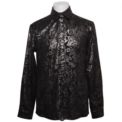 Shirt (Black, Silver) from Zeroyaa Elastane, Polyester