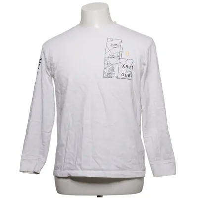 Lange mouwen shirt (Wit) van Zara Katoen, Elastaan