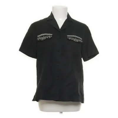 Short sleeve shirt (Black) from Cappuccini Linen, Viscose