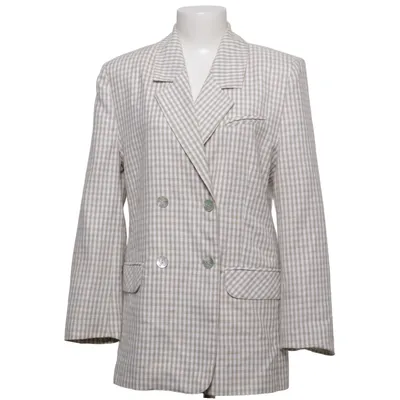 Blazer (Beige, Wit) van Francois Perrin Acetaat, Linnen, Polyester, Viscose