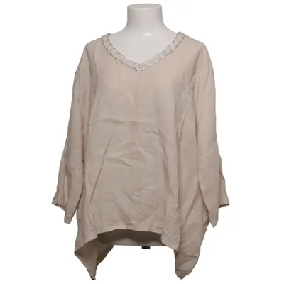 Blouse (Beige) van New Collection Italy Linnen