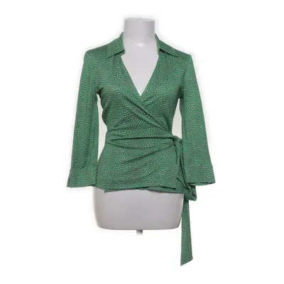 Omlottblus (Grön, Vit, Flerfärgad) från Diane von Furstenberg Vintage Silke